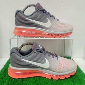 Nike Air Max 2017 Pure Platinum Hot Lava 849560-007 Sz 8.5 Womens Running Shoes